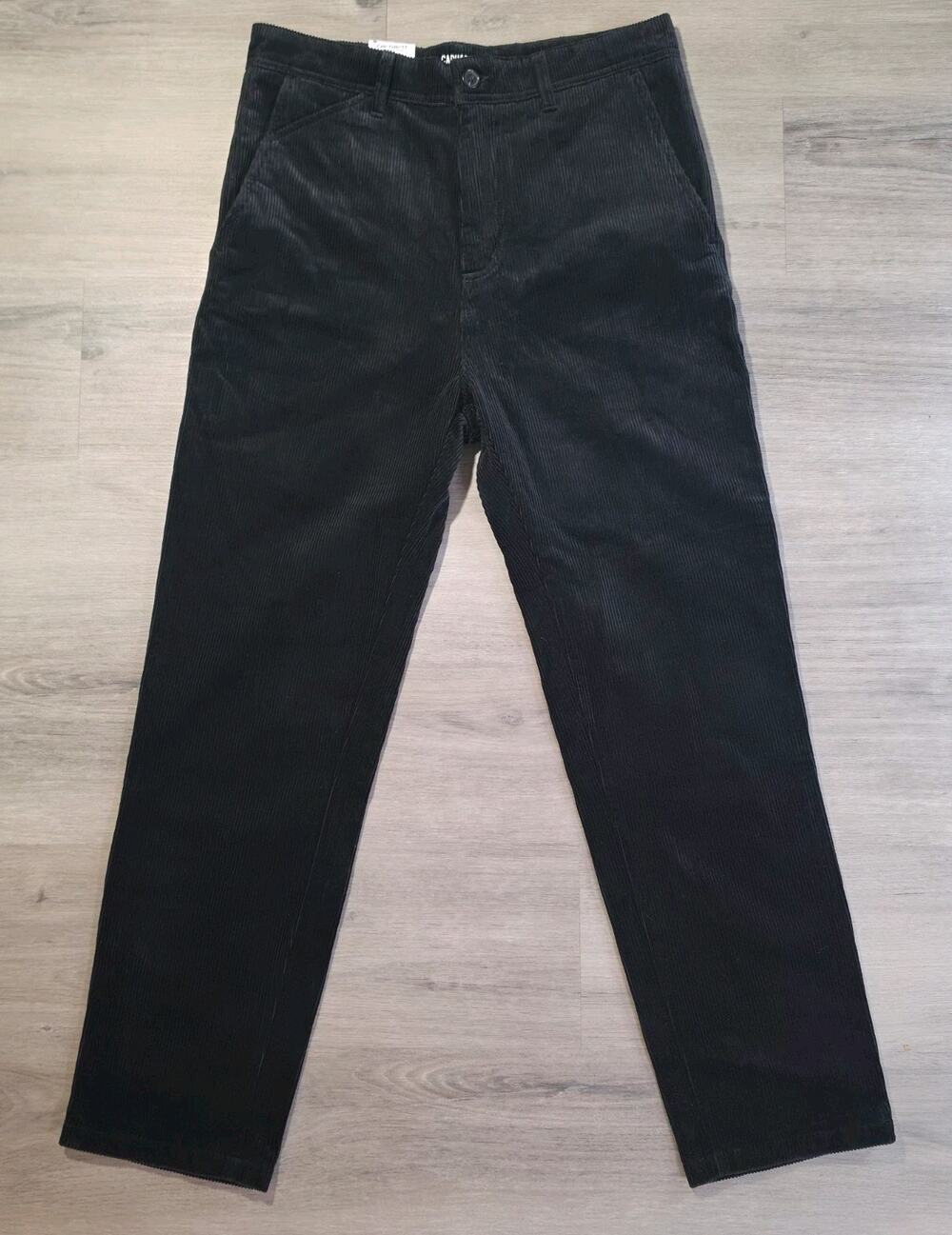 Carhartt WIP Barrington Corduroy Pants Black Rinsed Men's 30 New With Tags